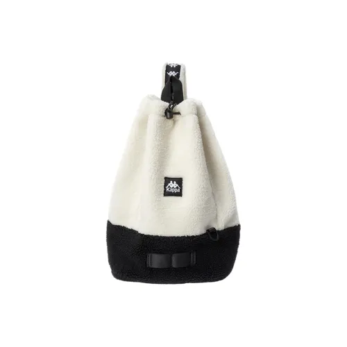 KAPPA Полиэстер Шнурок Сумка-ведро Шерпа Текстура Сумка через плечо Sling Сумка Большая Унисекс Корейская Белая