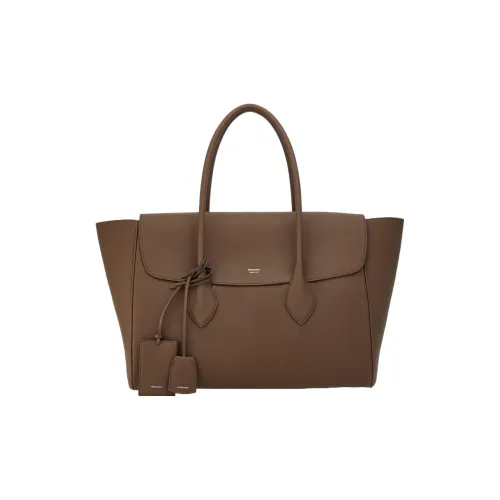 Ferragamo Hammered Телячья кожа Тоут Сумка Сумка для покупок Сумка Большая Мужская Глина