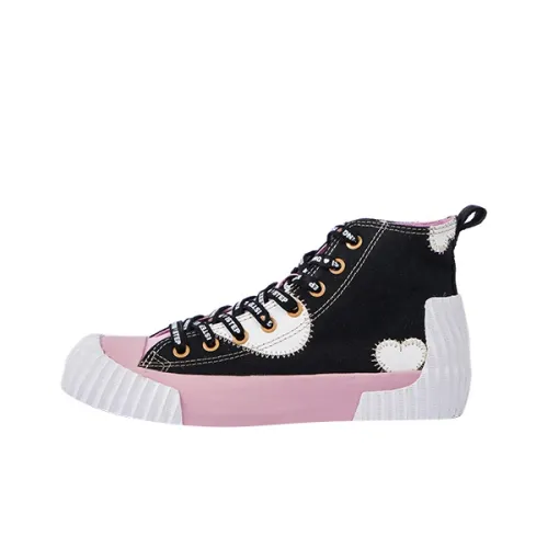 ISTEP High-Top Canvas Shoes Black Women's