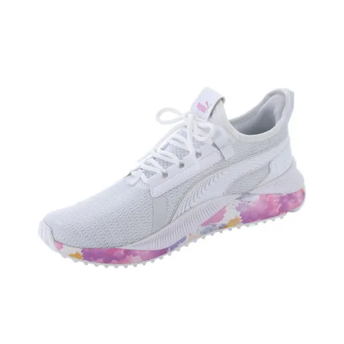 PUMA Pacer Future Street Тинктура Амортизация И Дышащий Низкий Топ Беговые кроссовки Женские Белые Фиолетовые
