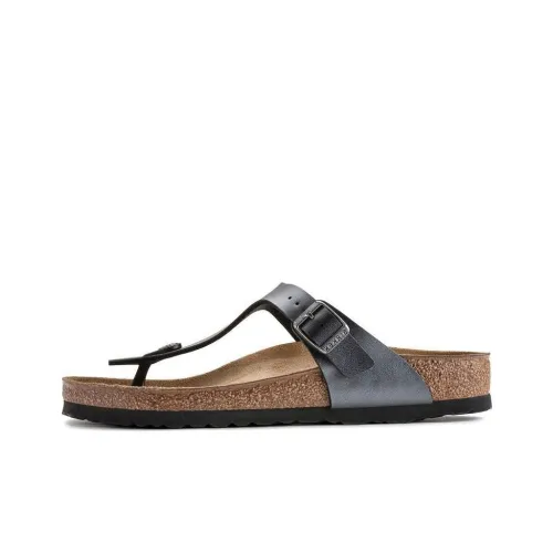 Birkenstock Gizeh Шлепанцы Металлический черный Женские