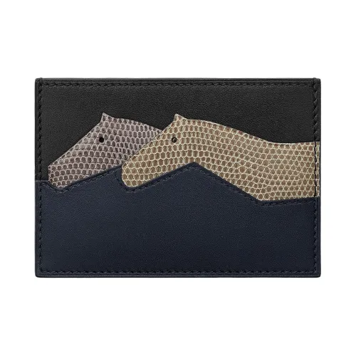 HERMES Sombrero II Evercalf Телячья кожа Держатель для карт Женские Черный и Синий