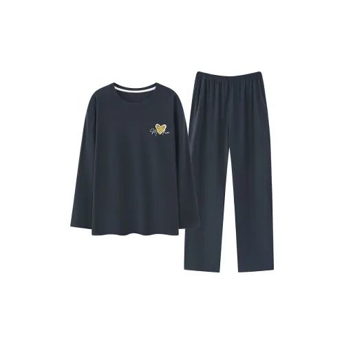 Chun Xi 5510 Дралон Мужской Темно-синий Синий Пижамные Комплекты