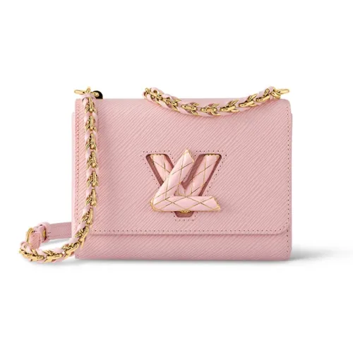 LOUIS VUITTON Twist GRAIN LEATHER Сумка через плечо Маленькая Женская Розовая