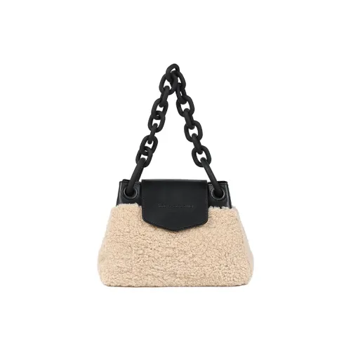 IRI BY IRIDESCENCE Корова Кожа с Овчиной Кремовая Сумка Флок Сумка Сумка через плечо Сумка через плечо Маленькая