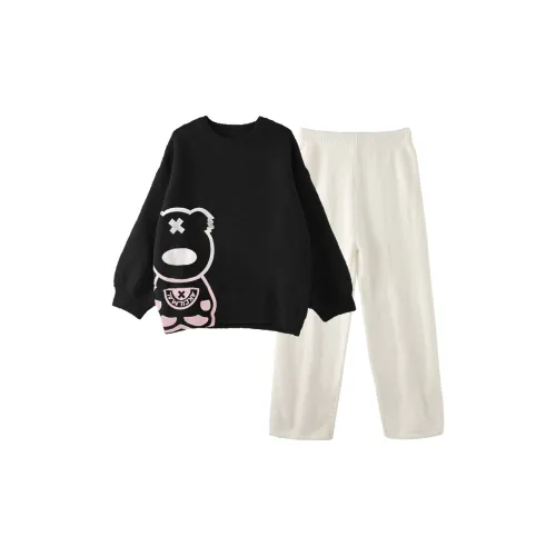 Chun Xi CX 8751 Черно-белая панда Женские пижамные комплекты