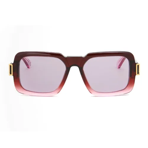 MARNI Металлизированный ацетат нейлон прямоугольные солнцезащитные очки женские бордовый