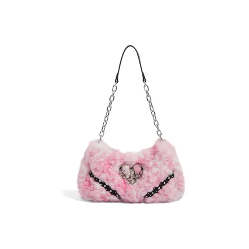JACD ПУ (полиуретан) Urban CHIC Позиционирование стиля Girlish Baguette Сумка на плечо Regular Women's Nude Абрикос