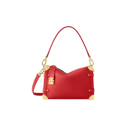 LOUIS VUITTON Основная часть Корова Кожа Мягкая Коробка Сумка Сумка через плечо Женская Красная