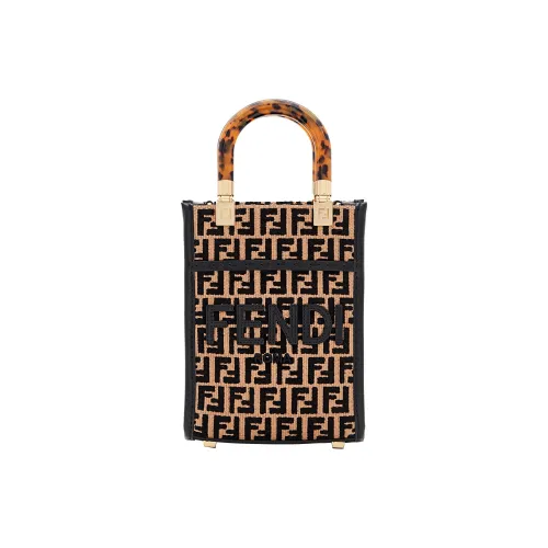 FENDI Sunshine Хлопок с модифицированным полиамидом сумка-тоут сумка для покупок сумка через плечо сумка мини женская