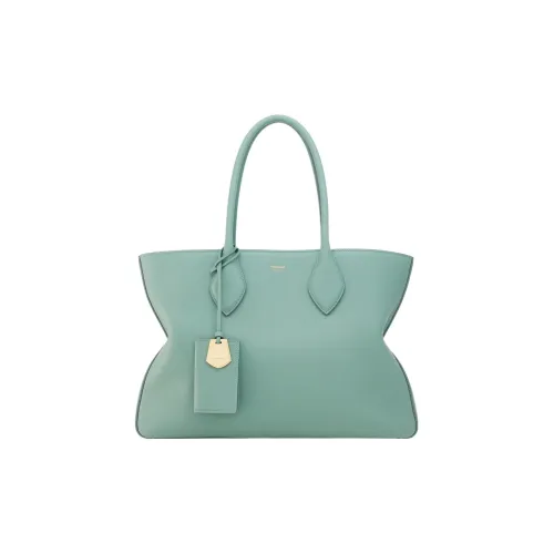 Ferragamo Рельефная Телячья Кожа Сумка через плечо Сумка Большая Женская Светло-Зеленая