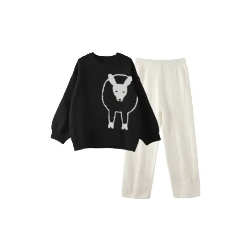 Chun Xi CX 8716 Черно-белая панда Женские пижамные комплекты