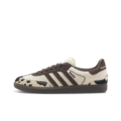 Adidas Originals Samba Скейтборд Кроссовки Низкие Бежевый Коричневый Черный Унисекс