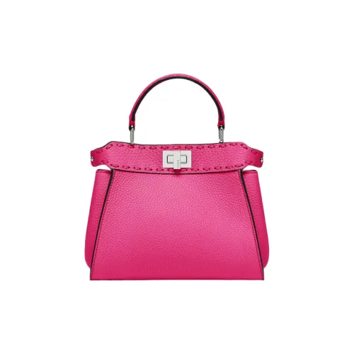 FENDI Peekaboo Сумка через плечо из телячьей кожи мини-сумка для женщин розовая