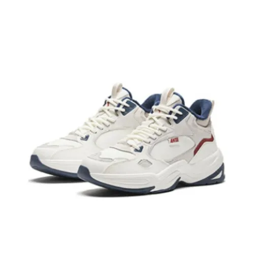 ANTA Through Амортизация Износостойкий Низкий Топ Повседневная Обувь Унисекс Белый Серый