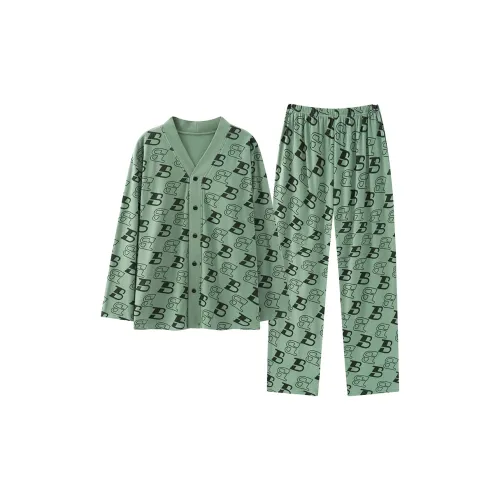 Chun Xi 5802 Дралон Мужской Горохово-зеленый Мужской Пижамные комплекты