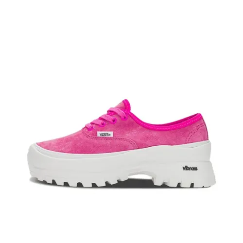 Vibram x VANS Аутентичный Амортизация Износостойкие Низкие Кроссовки для Скейтбординга Унисекс Розовый Красный