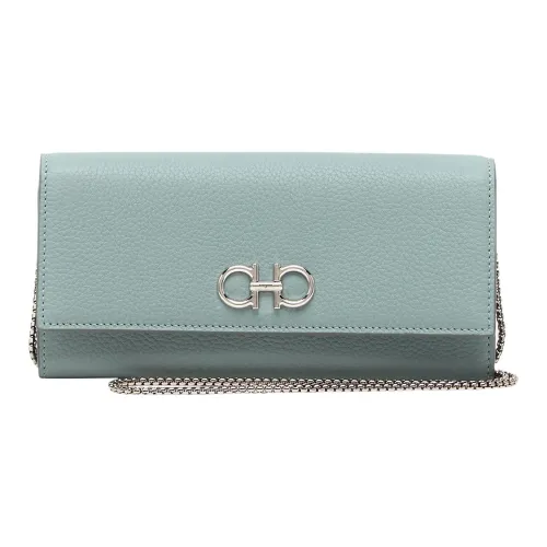 FERRAGAMO Телячья кожа Сумка через плечо Кошелек Обычный Женский Светло-зеленый