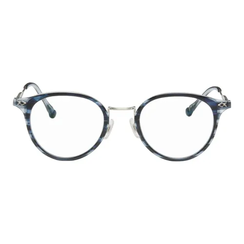 Matsuda Титан Ацетат Круглые Оправы для очков Мужские Синие