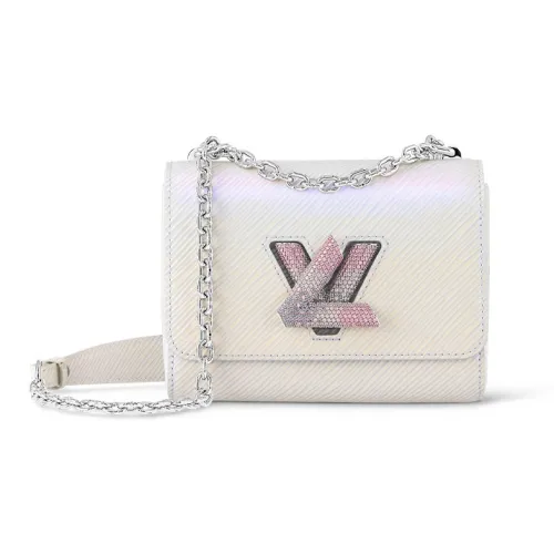 LOUIS VUITTON Twist Epi XL GRAIN LEATHER Сумка через плечо Маленькая Женская Серебряный