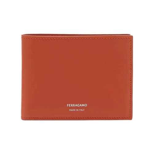 FERRAGAMO Palm Телячья кожа Кошелек Мужской Красный Терракота