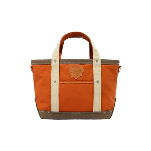 HUMAN MADE Хлопок Canvas Сумка-тоут Сумка для покупок Холщовая сумка Сумка на одно плечо Маленькая женская Апельсин