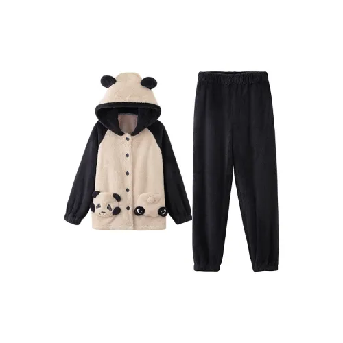 JINGYUN Черно-белая панда Женские Женские Пижамные комплекты