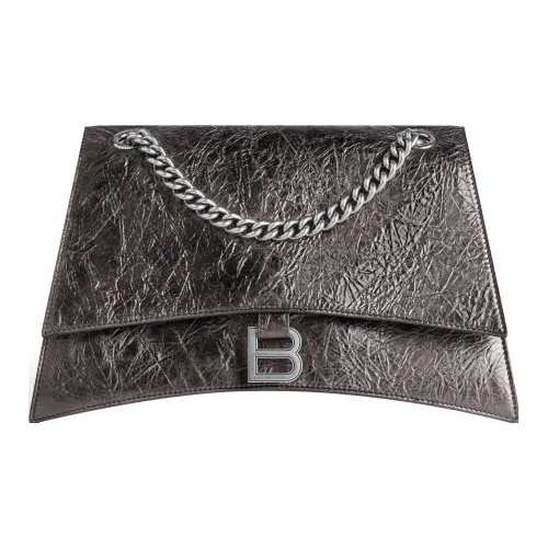 Balenciaga Crush Коровья кожа Сумка через плечо Женская Темно-серая