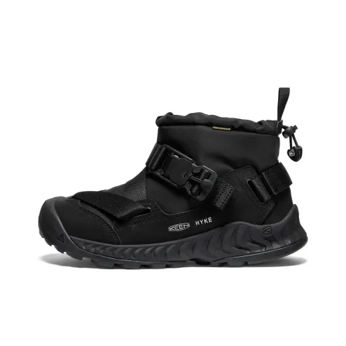 HYKE совместный бренд x Keen Hoodzerra NXIS WP Амортизация Износостойкий Высокий Топ Уличная обувь Мужская Черная