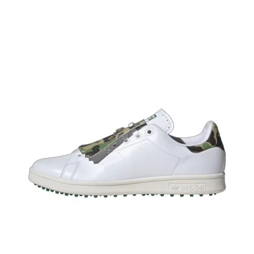 A BATHING APE x Adidas Originals STAN SMITH Slip-resistant Low-Top Skateboard Shoes Unisex Camouflage White A BATHING APE x Adidas Originals STAN SMITH Скейтборд Кроссовки Низкие С противоскользящим покрытием Унисекс Камуфляж Белый