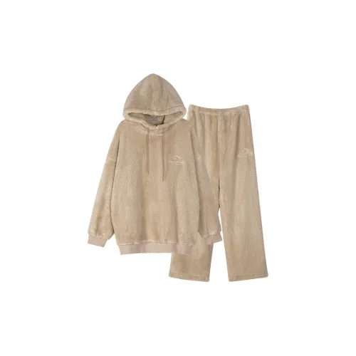 Same Language Дом Костюм Женские Верблюжий Желтый