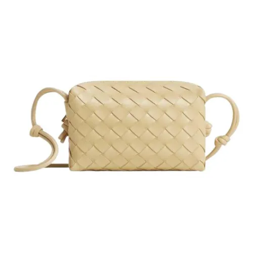 Bottega Veneta Loop Овчина Camera Сумка Ручная Сумка через плечо Мини Женская Овсяный