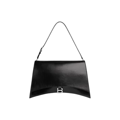 Balenciaga Crush Коровья кожа Сумка через плечо Женская Черная