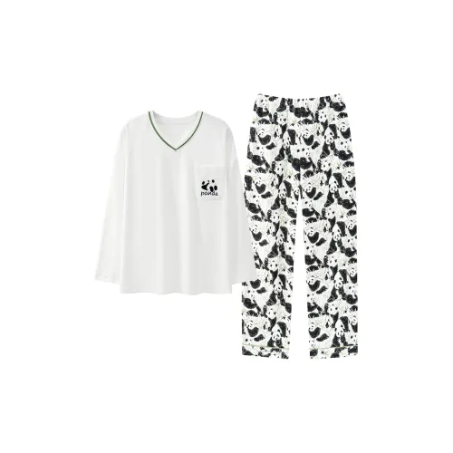 Chun Xi 6805 Дралон Женские Белые Пижамные комплекты