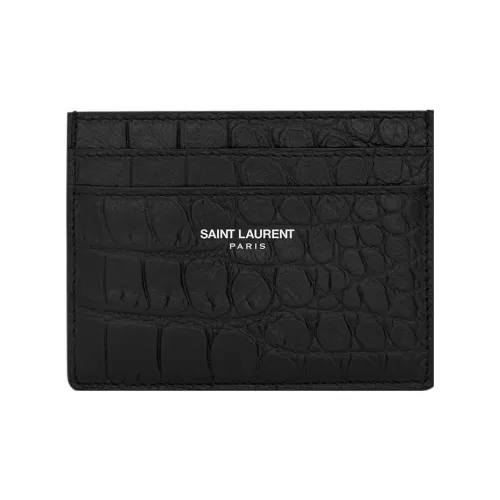 SAINT LAURENT Кожа Держатель для карт Держатель для карт Мужской Черный