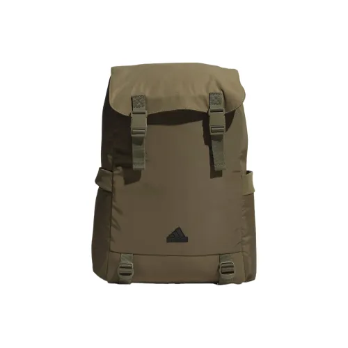 Adidas Переработанный полиэстер простой тканый материал рюкзак обычный унисекс зеленый