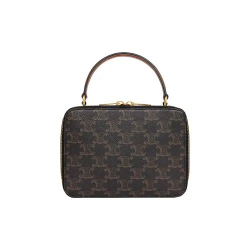 CELINE Кейс из коровьей кожи сумка через плечо сумка обычного размера женский рыжевато-коричневый