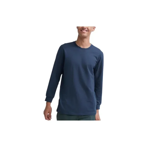 UNIQLO Глубокий морской синий Мужские термофутболки