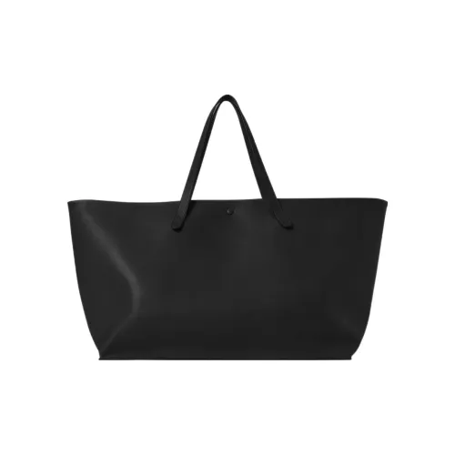 THE ROW Седло Кожа Тоут Сумка Сумка для покупок Сумка Экстра-большая Женская Черная