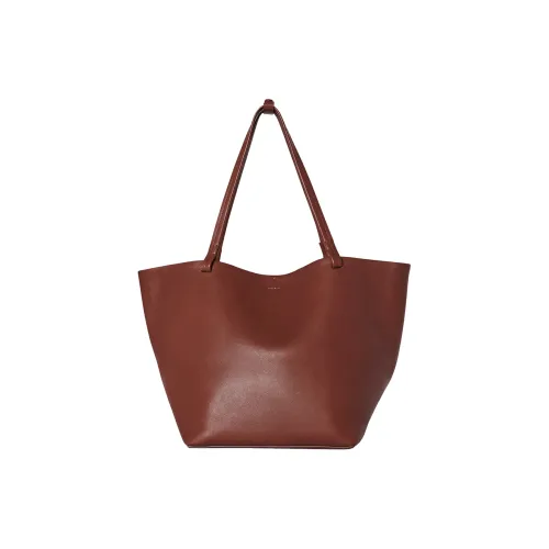 THE ROW Седло Кожа Тоут Сумка Сумка для покупок Сумка Обычный Женские Коньячно-коричневый