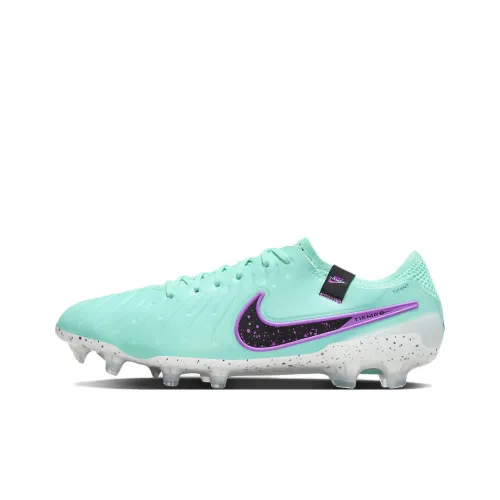 Nike Tiempo Legend 10 FG Твердый Грунт Футбольные Бутсы Мужские Фиолетовый Зеленый