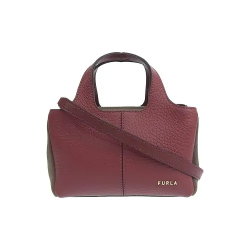 Furla Кожа с Замшей Тоут Сумка Сумка для покупок Сумка через плечо Сумка мини Женская Бургунди