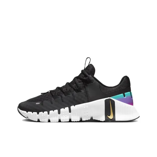 Nike Free Metcon Slip-resistant Abrasion-resistant Low Top Casual Running Shoes Women's Black White Найк Free Metcon Противоскользящий Устойчивый к истиранию Низкий Топ Повседневные Беговые Кроссовки Женские Черный Белый