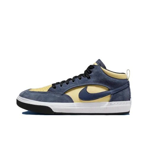 Nike SB React Leo Slip-on Устойчивый к истиранию Низкий Топ Скейтборд Кроссовки Мужские Синий Желтый