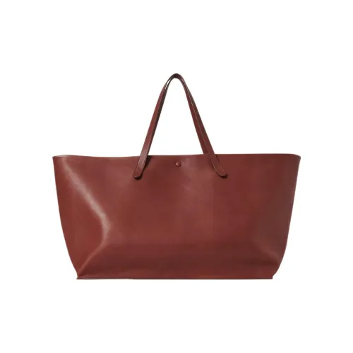 THE ROW Полированная кожа седло тоут-сумка сумка для покупок сумка экстра-большая женская цвет коньячный коричневый