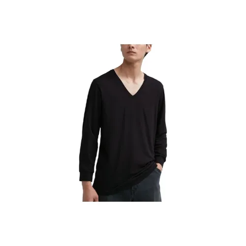 UNIQLO Мужские термофутболки черного цвета