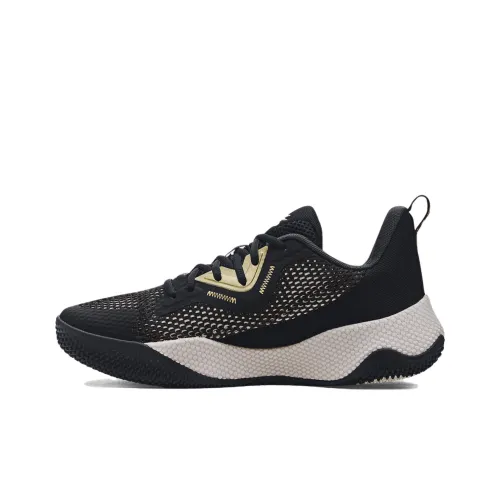 Under Armour Hovr Splash 3 Амортизаторы Slip-resistant Abrasion-resistant Низкий топ Баскетбольные кроссовки Унисекс Черный Золотой