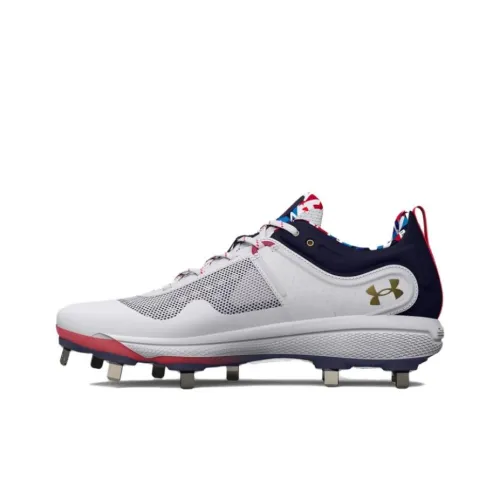 Under Armour Glyde MT США Амортизаторы Shock Absorbers Противоскользящие Устойчивые к истиранию Низкий Топ Кроссовки для тренировок Женские Белые Синие