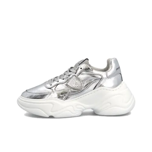 PHILIPPE MODEL Низкий топ Повседневная обувь Женская серебряная