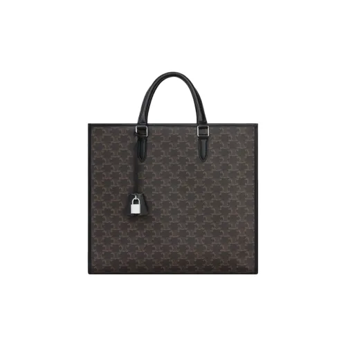 CELINE Cabas Коровья кожа Тоут Сумка Сумка для покупок Сумка Обычный Мужской Черный